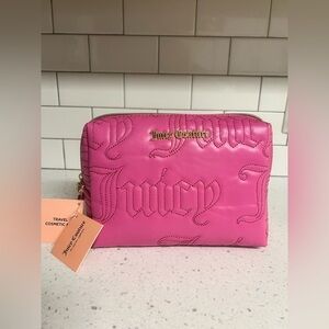 NWT Juicy Couture Travel Cosmetic Bag (Includes 1 Travel Toiletry Bottle)